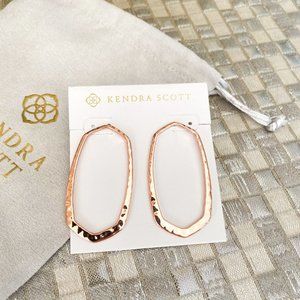 Kendra Scott Zorte Hoop Earrings Rose Gold